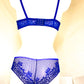 Vibrant Blue Lace and Mesh Lingerie Set