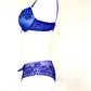 Vibrant Blue Lace and Mesh Lingerie Set