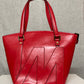 Chevron Leather Tote Bag