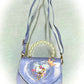 Glitter Kitty Heart Bag with Pearls