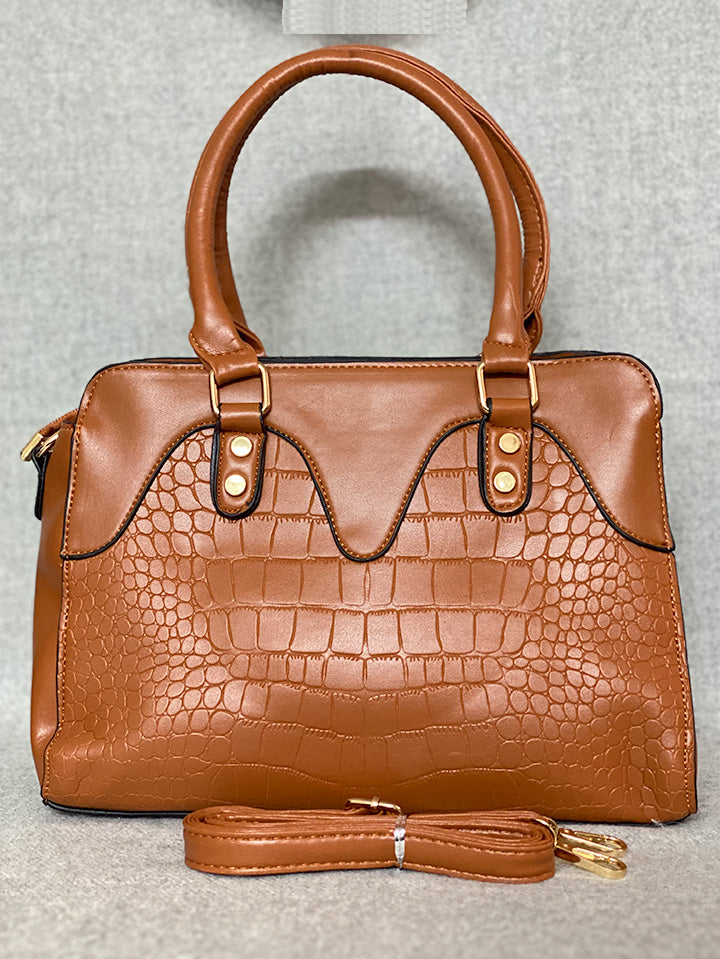 Crocodile pattern handbag