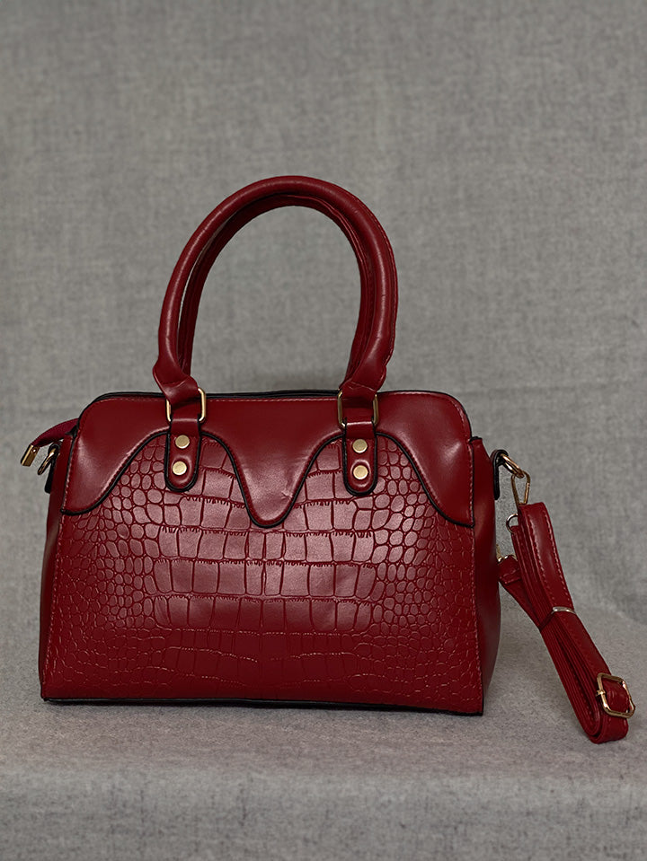 Crocodile pattern handbag